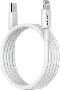 Kratos Type C 2.1 A 1 m NA Type C to Lightning USB Cable for Fast Charging and High Speed Data Transfer