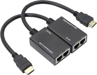 microware HDMI Adapter 0.02 m Over RJ45 CAT5e CAT6 Lan Ethernet Balun Repeater Extender up to100ft 1080CY