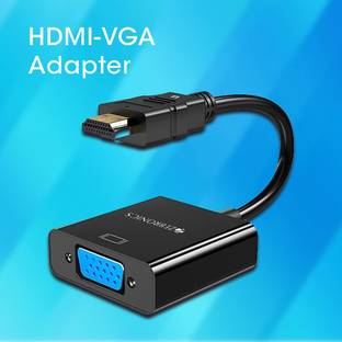 ZEBRONICS HDMI Adapter 0.23 m ZEB-HDMI Adapter 0.23 m ZEB-HAV01 (Compatible with Desktop, Laptop, Black, One Cable)