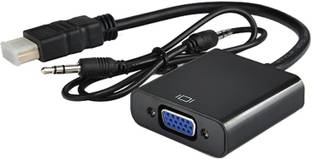 DooBuy HDMI to VGA Gold Plated High-Speed 1080P Active HDTV HDMI to VGA Adapter Converter Male to Female with Audio and Micro USB Charging Cabl USB Hub