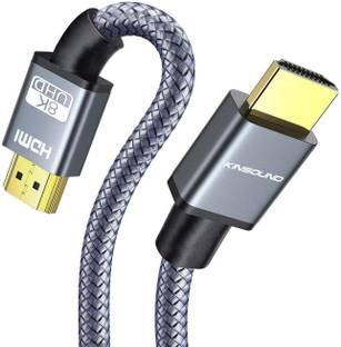 Kinsound HDMI Cable 1 m 8K HDMI Cable, HDMI Cable 2.1 Ultra High Speed 48Gbps 8K/60Hz HDR eARC HDMI Cable