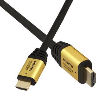 C & E HDMI Cable 1 m Meter 3ft ULTRA HDMI 2.0-18Gbps 4K@60Hz 2K@144/165Hz (GOLDEN)