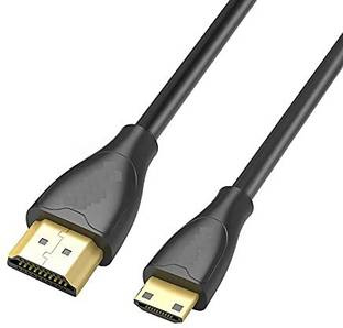 microware HDMI Cable 1 m Mini-HDMI to HDMI Cable, High Speed Cable- Support 4K 60Hz Ultra HD, 3D