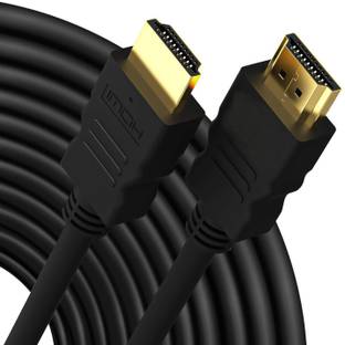 Techy-tech HDMI Cable 3 m HDMI Cable Gold Plated HD Ready 4K for LED TV, pc,Laptop 1.5 m HDMI Cable  (Compatible with Laptop,PC, Black) (3 Meter)