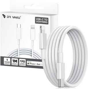 DR VAKU Lightning Cable 1 m USB C to Lightning Cable for Fast Charging and High Speed Data Transfer
