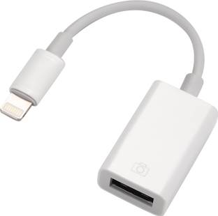 Hespa Lightning Cable 0.5 A 0.1 m Braided Shielding Camera Adapter OTG Cable 8 Pin to USB for iPad Mini, Air, 11, X Max