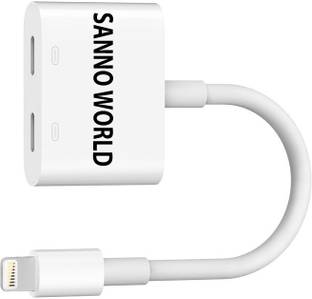SANNO WORLD Lightning Cable 2 A 1 m Lightning Audio + Charge Rockstar, iPhone Lightning Audio Charging Adapter