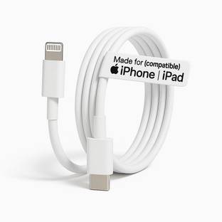 shopbucket Lightning Cable 3 A 1 m Structure: Thin aluminum layer bonded to polyester Lightning to Type C Charger Cable | High Speed Data Transfer | Fast Charging Mobile Cable