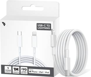 DR VAKU Lightning Cable 1 m Type C to Lightning USB Cable for Fast Charging and High Speed Data Transfer