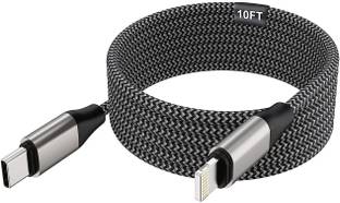 FKU Lightning Cable 3 m 10ft Long Rapid Charger Sync USB TYPE C Wire Z3X