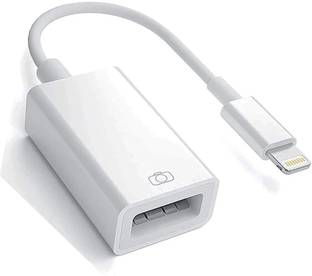 Velmi Lightning Cable 0.5 A 0.1 m Braided Shielding Lightning USB 3.0 OTG Adapter – Camera, Flash Drive, MIDI, Mouse, Card Reader