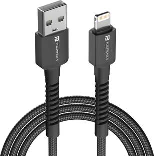 Portronics Lightning Cable 3 A 1 m Konenct X USB to 8 PIN Fast Charging Cable with 1M Length