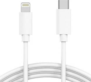 Techobiz Lightning Cable 1 m pvc Lightning Cable 6 A 1 m Apple MFi Certified i_Phone Charger Cable