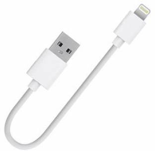 TEQGO Lightning Cable 2 A 0.2 m Short Type LIGHTNING to USB Charging and Data Sync Power Bank Cable