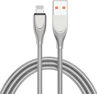 JABU Lightning Cable 1 m Steel Mesh Unbreakable 60W / 3A Fast Charging 1m Steel Braided USB to lightning Cable for Smartphones, Tablets, Laptops & other USB devices devices, PD Technology, 480Mbps Data Sync, Quick Charge 3.0