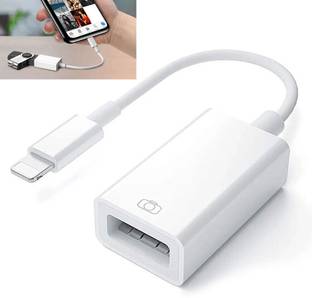 Hespa Lightning Cable 0.5 A 0.1 m Braided Shielding USB OTG Adapter 8 Pin for X Max, 11, 8, 7, 6 Plus, iPad Mini, Air