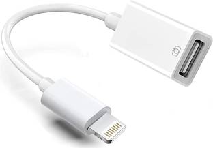 Hespa Lightning Cable 0.5 A 0.1 m Braided Shielding Camera USB Adapter OTG 8 Pin for X Max 11 8 7 6 Plus, iPad Mini Air