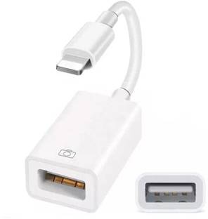 Hespa Lightning Cable 0.5 A 0.1 m Braided Shielding Fast Charge Adapter for 8-Pin to Type-C Female, Camera Supported