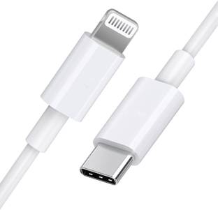 NEXCEN Lightning Cable 1.12 m HD USB Type C Cable 2 A 1 m 20W Fast Charger USB Type C Adapter withLightening Cable (Compatible with Apple iphone Device, White, One Cable)