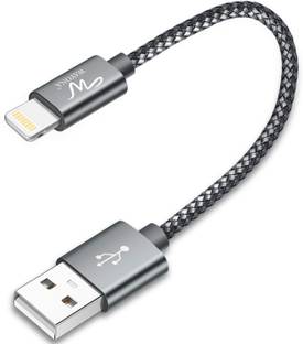 Wayona Lightning Cable 3 A 0.25 m Nylon Braided USB to Lightning Data Sync and Fast Charging 3A Short Power Bank Cable For iPhone 14, 13, 12, 11, X, 8, 7, 6, iPad
