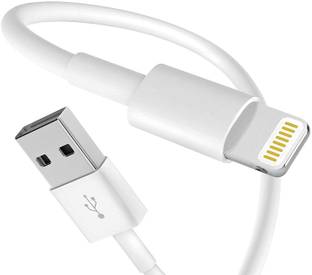Chias Lightning Cable 1 m Fast Charging & Data Sync USB Cable Compatible with 6/6S/7/7+/8/8+/10/11, Air/Mini, and iOS Devices - (White)