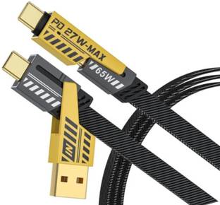 WEROX Lightning Cable 1 m USB Type C Cable 6.5 A 1 m lightning cable,4 in 1 65W Fast Charging Cable Compatible for- & Android with MFI Certified (1 Meter) (Compatible with Apple & Android phones, Type C to C , Usb