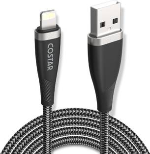 Costar Lightning Cable 2 A 1.5 m Nylon Braided 3A Apple iPhone Charge Cable Cord USB Power Fast Charging Data Sync Transfer Cord