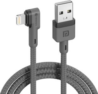 Portronics Lightning Cable 3 A 1.2 m Deuce USB 500 Stress Resistant,Sturdy 2-in-1 Micro