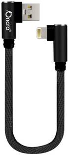 ONCRO Lightning Cable 2 A 0.25 m L shape 90 degree right angle short small USB power bank cable for iphone 11 pro