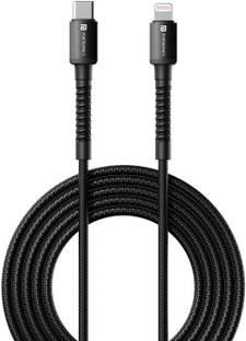 Portronics Lightning Cable 3 A 2 m Konnect X Type C to 8 PIN Cable 27W Fast Charging Cable with Data Transfer