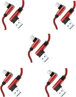 FKU Lightning Cable 1.2 m SET OF 5 USB Cable For iPhone 13 12 11 Pro Max X XR 5 6 7 8 Plus SE iPad mini Cell Phone Long Cord Data Charger Fast Charge Wire