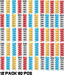 Red Champion Magnetic Charging Cable 0.04 m Spiral Cable Protector,Data Cable Saver Charging(Set of 15) Pcs of -60
