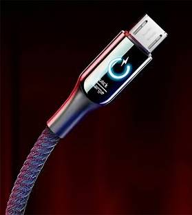 CLAT Micro USB Cable 3 A 1 m Fast Charging with Intelligent Power Off Led Light and Quick Charging Indicator