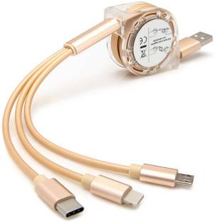 SOJUBA Micro USB Cable 1.2 m Multi USB Charger Cable Retractable 3 in 1 Multiple Charging Cable