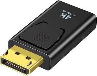 WiredCom Micro USB Cable 0.1 m Displayport to HDMI, Displayport Male to HDMI Female 3D DP to HDMI Converter Audio Video Adapter