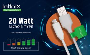 Infinix Micro USB Cable 2 A 1 m , 20 Watt , Model No. 5020XA