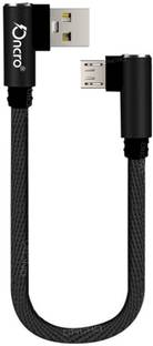 ONCRO Micro USB Cable 2 A 0.3 m L shape 90 degree right angle short Fast Charging Micro USB V8 Power Bank Cable