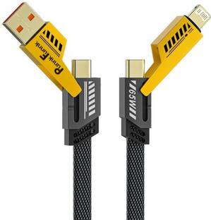 PunnkFunnk Micro USB Cable 1.5 A 1.5 m Copper Braiding USB Type C to Lightning Data Cable