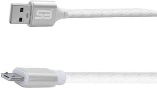 SB Micro USB Cable 1.2 m Fast Charging & Data Sync 1.2 m Micro Usb Data Cable (Android) (Compatible with All Micro Usb Phones Motorola Moto G8 Power Lite, Motorola Moto G Turbo, Motorola Moto G5 Plus, Motorola Moto E6s, Motorola Moto E7 Plus, Silver, One Cable)