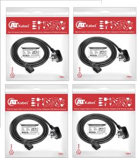 AT Kabel Power Cord 2 m 3 Pin Replacement Power Cable IEC Computer Mains
