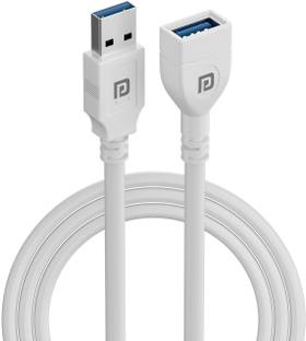 Portronics Power Sharing Cable 1.5 m Uniconnect,1.5M USB Type-A Male to Female Extension Cable,High-Quality PVC Build