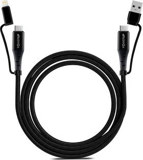 POWERUP Power Sharing Cable 1.5 m USB To Lightning/Type C/Type C to C/Type C to Lightning 4IN1 Sync & Charge cable