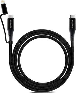POWERUP 2-in-1 Cable 2.4 A 1.5 m | 2IN1 High Speed Charging, Nylon Extra Tough Tested Braided Cable with Ultra Flexible & Durable Quick Sync & Charge
