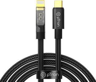PTron Lightning Cable 3 A 1 m Unbreakable Nylon Braided Pace