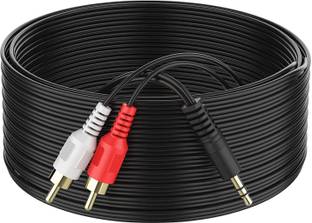 JAMUS RCA Audio Video Cable 5 m 3.5mm stereo aux jack male to 2 RCA male 5 Meter cable