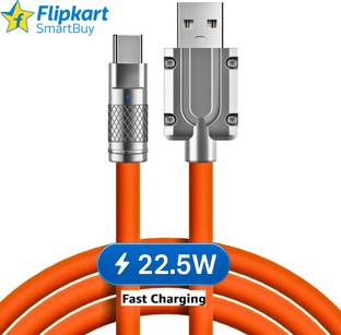 Flipkart SmartBuy USB Type C Cable 2 A 1 m 5X Thick Cable USB Type C 22.5W Fast Charging Type C Data Cable, Android Auto Car Cable for Quick Charging/Fast Charging Cable