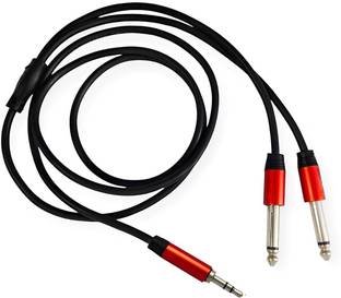 Moxe Stereo Audio Cable 1.5 m 3.5mm Stereo Male to Dual 6.35mm (1/4 Inch) TS Mono Male Audio Cable – Aux Splitter Cord