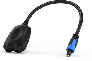 BlueRigger Stereo Audio Cable 0.2 m Toslink Digital Fiber Optic Audio Splitter 1 Male Input and 2 Female Output