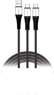 SKYWATER USB Type C Cable 2.4 A 1 m Metal Braided 941 2 in 1 dual type c cable