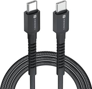 Portronics Type C 3 A 2 m Konnect X 60W Type C to Type C Fast Charging Cable